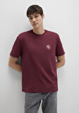MJ Baskılı Bordo Tişört 0612839-70394