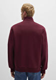 Yarı Fermuarlı Bordo Sweatshirt 0S10419-70394