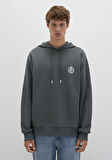 MVJNS Logo Baskılı Kapüşonlu Yeşil Sweatshirt 0611786-71598