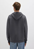 MVJNS Logo Baskılı Kapüşonlu Antrasit Sweatshirt 0611786-80106