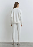 Lux Touch Bisiklet Yaka Beyaz Sweatshirt 1S10422-70057