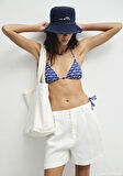 Balık Desenli Lacivert Bikini Üstü 1913627-30717