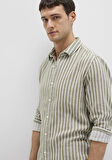 Çizgili Yeşil Gömlek 0211698-91114