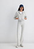 Kapüşonlu Gri İnterlok Sweatshirt 1S10424-88467