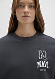 Mavi Logo Baskılı Antrasit Sweatshirt 1S10148-70087