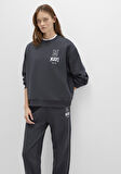 Mavi Logo Baskılı Antrasit Sweatshirt 1S10148-70087