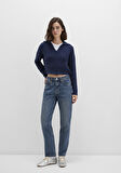 New York Classic Denim Puslu Koyu Mavi Jean Pantolon 101441-88581