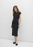 Siyah Midi Elbise 1310776-900