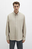 Mavi Erkek Uzun Kollu Pamuklu Gömlek M0211751 Bej