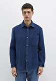 Lacivert Kadife Gömlek 0211749-80925