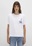 Bugs Bunny Baskılı Beyaz Tişört 1613667-620