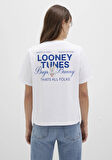 Bugs Bunny Baskılı Beyaz Tişört 1613667-620