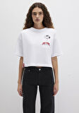 Snoopy Baskılı Beyaz Tişört 1613669-620