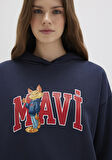 Mavi Kedi Logo Lacivert Sweatshirt 1S10461-70488