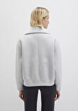 Sporty Lux Fermuarlı Gri Sweatshirt 1S10295-80196