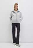 Sporty Lux Fermuarlı Gri Sweatshirt 1S10295-80196