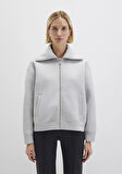 Sporty Lux Fermuarlı Gri Sweatshirt 1S10295-80196