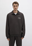 Polo Yaka Kahverengi Sweatshirt 0S10479-70219