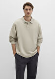 Bej Polo Sweatshirt 0S10323-70146