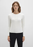 Uzun Kollu Ekru Basic Tişört 1613621-80194