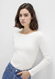 Uzun Kollu Ekru Basic Tişört 1613622-80194