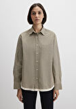 Çizgili Haki Gömlek 1211372-91369