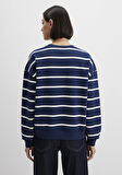 Çizgili Lacivert Sweatshirt 1S10456-84634