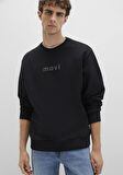 Mavi Logo Baskılı Siyah Sweatshirt 0S10556-900