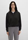 Fermuarlı Tencel TM Siyah Sweatshirt 1S10489-900