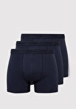 3lü Lacivert Basic Boxer 0912235-30761