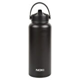 Noki Çevir Aç Kapak Pipetli Taşıma Kulplu Çelik Matara 960 ml (T-0127) 