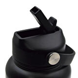 Noki Çevir Aç Kapak Pipetli Taşıma Kulplu Çelik Matara 960 ml (T-0127) 