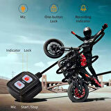 Motosiklet Video Sürüş Kaydedici, Kilit Video Monitörü 2 İnç Motor arka ön Kamera Video Kaydı