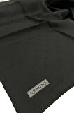 JAKARLI İPEK EŞARP 2000 (J) - MONOGRAM DESENLİ - 01 - SİYAH
