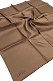 JAKARLI İPEK EŞARP 2000 (J) - MONOGRAM DESENLİ - 245348  KAHVE