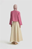 Armine Kup Kesikli Basic Bluz 25Y3715 Sümbül