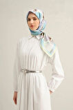 2025  İLKBAHAR - YAZ - DJ SAF İPEK EŞARP 9305D01 ( SURA)-9305