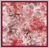 Armine Sura İpek Eşarp 9310-85 Kırmızı Karışık Desen 