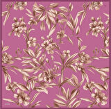 Armine Sura İpek Eşarp 9324-55 Pembe Karışık Desen 
