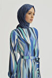 Armine Trend Elbise 25YT909 Mavi