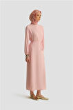 Armine İp Kemerli Elbise 25YT927 Rose