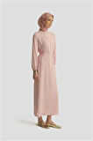 Armine İp Kemerli Elbise 25YT927 Rose