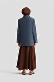 Armine Kruvaze Keten Ceket 25Y5917 İndigo