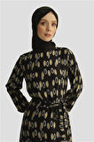 Armine Trend Elbise 25YT928 Siyah