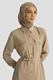 Armine Elbise 25YD4234 Bej