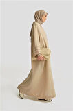 Armine Nakış Detaylı Abaya 25YD4239 Bej