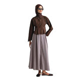 Kadın Düğme Detaylı Kloş Etek 25YT113