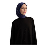 Kadın Önü Taş İşlemeli Tunik Siyah 25KT449