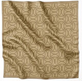 Belli Tivil Saf İpek Eşarp 4221 - 02 Sarı Soyut Desen