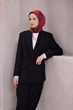 Ekose Desen İpek Twill Eşarp 4218D01